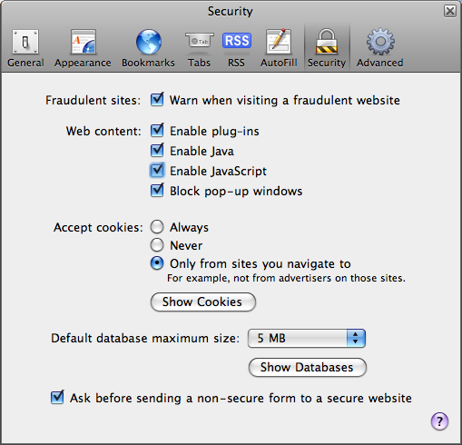 Safari 3 Screenshot